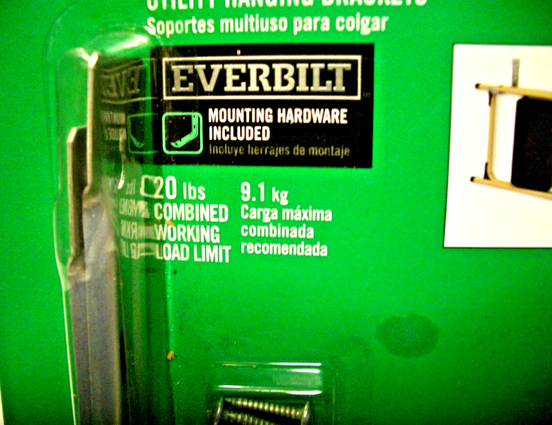 Everbilt Utility Hanging Brackets - 20 LB - 118 060 - 2 brackets/4 screws - New gallery