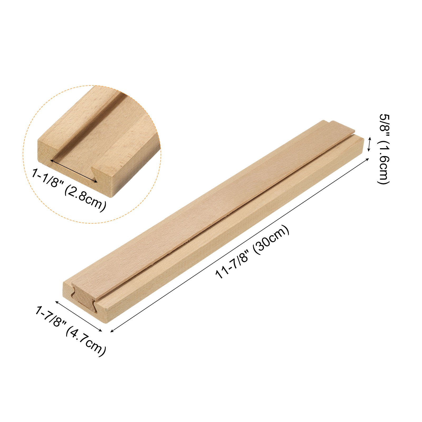 4 Set Wooden Drawer Slides, 11-7/8 (30 CM) with Plastic Slide Glide Bracket gallery