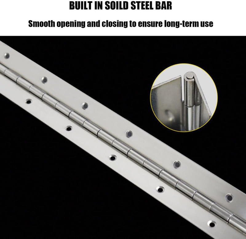 4PCS 18Inch Continuous & Piano Hinges, Heavy Duty Stainless Steel Piano Hinge, gallery