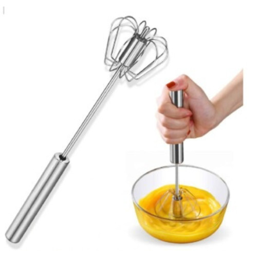 Semi Automatic Egg Whisk Stainless Steel Hand Push Beater Mixer Cream Frother To gallery