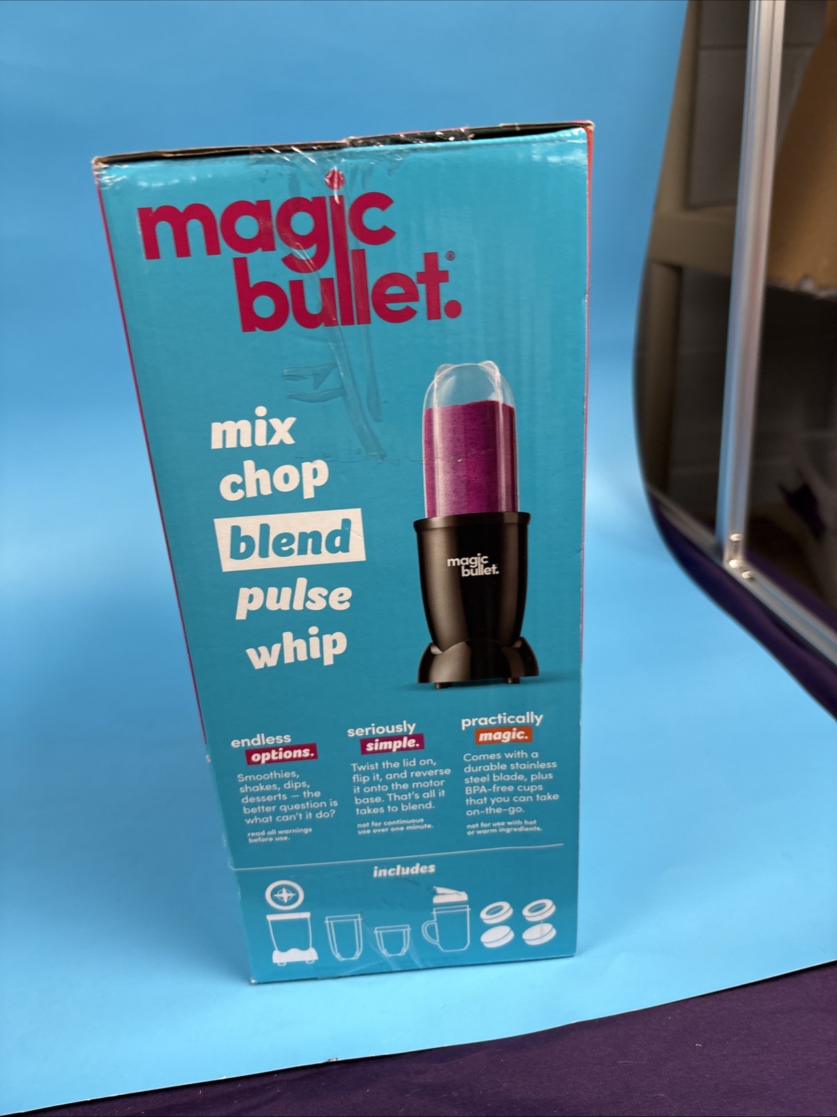 Magic Bullet 250 Watts 7 Piece Personal Blender 18 oz. MBR-0701AKP Black NEW gallery