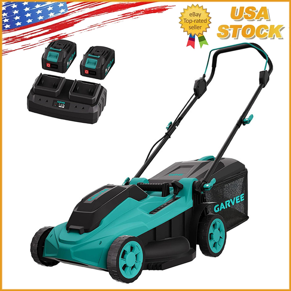 17 Inch Cordless Lawnmower Battery Powered Electric 2-in-1 Brushless Lawn Mower gallery