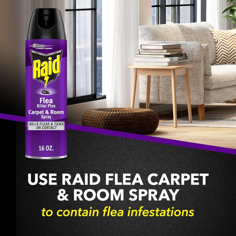 Raid Flea Killer Carpet & Room Spray, Kills hatching 16 Ounce (Pack of 1) gallery