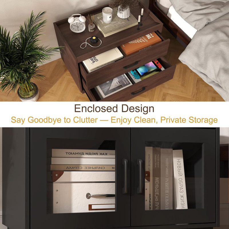 Stackable Storage Drawers, 28" Wide Storage Bins with 2 Drawers for Closet Organ gallery