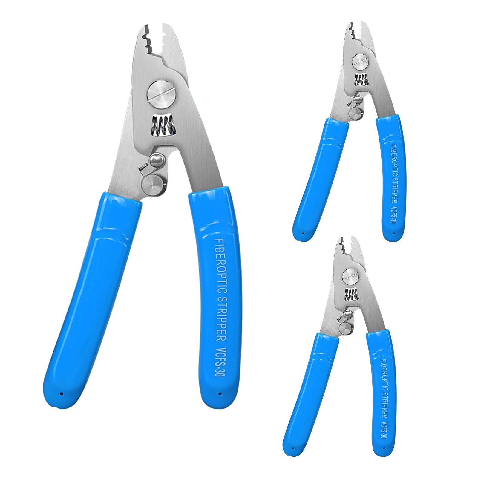 3 pcs 3 Hole Fiber Stripper Stainless Steel CFS-3 Fiber Optic Stripper 3 Port... gallery