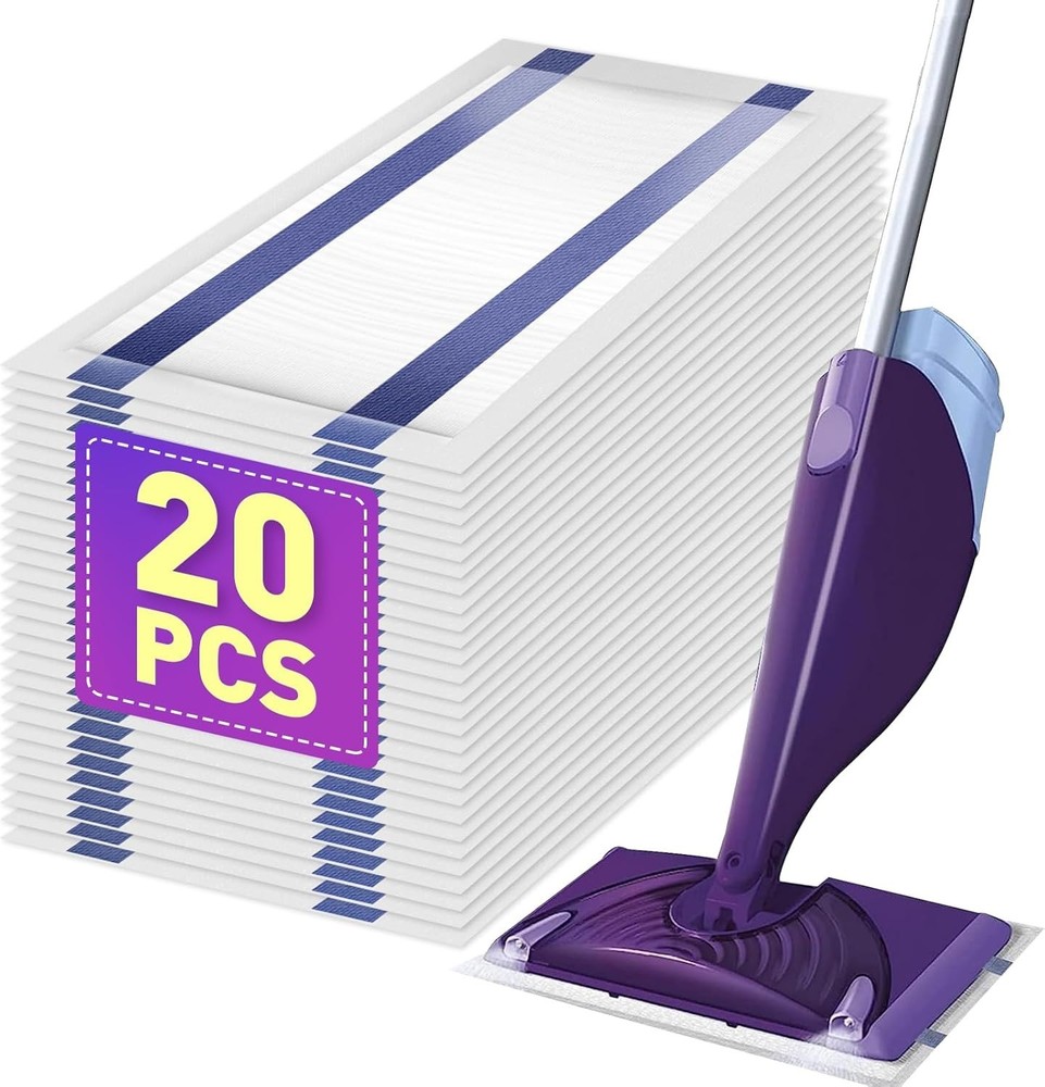 Compatible Disposable Mop Pad Refill for Wet Jet Mop - Super Absorbent 20 Count