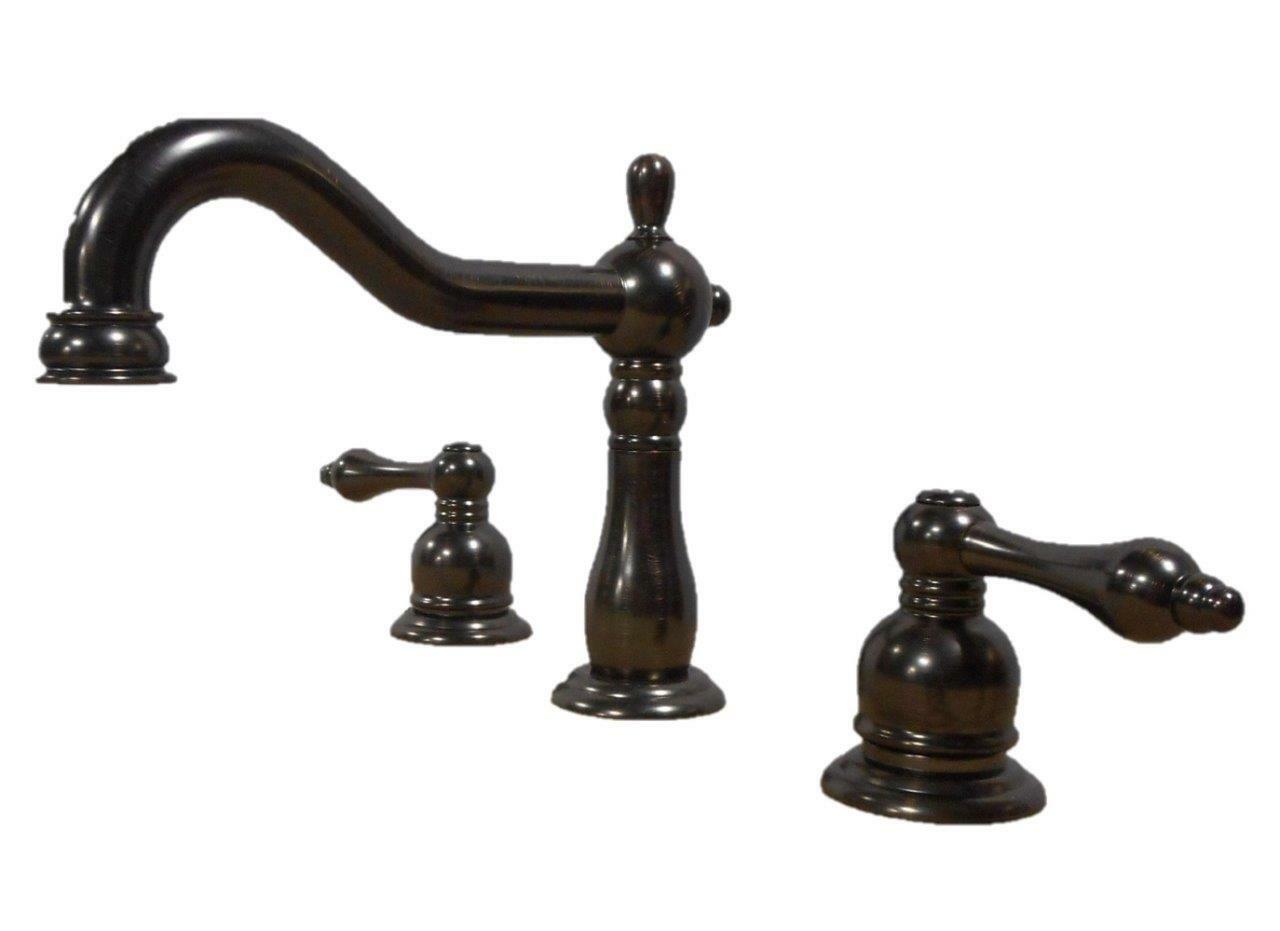 Savannah Brushed Bronze Two Handle Bathroom Vanity Faucet for Copper Sink gallery