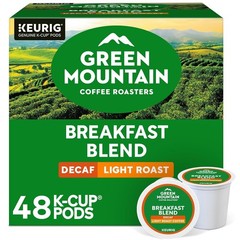 Green Mountain Coffee Roasters Decaf Breakfast Blend K-Cup Brewers (Pack of 48)