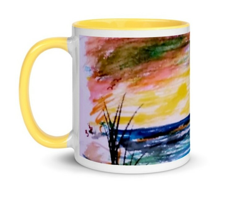 " Peaceful Sunset "Coffee-Tea Mug 11oz, Gift arrives 2 weeks yellow original gallery