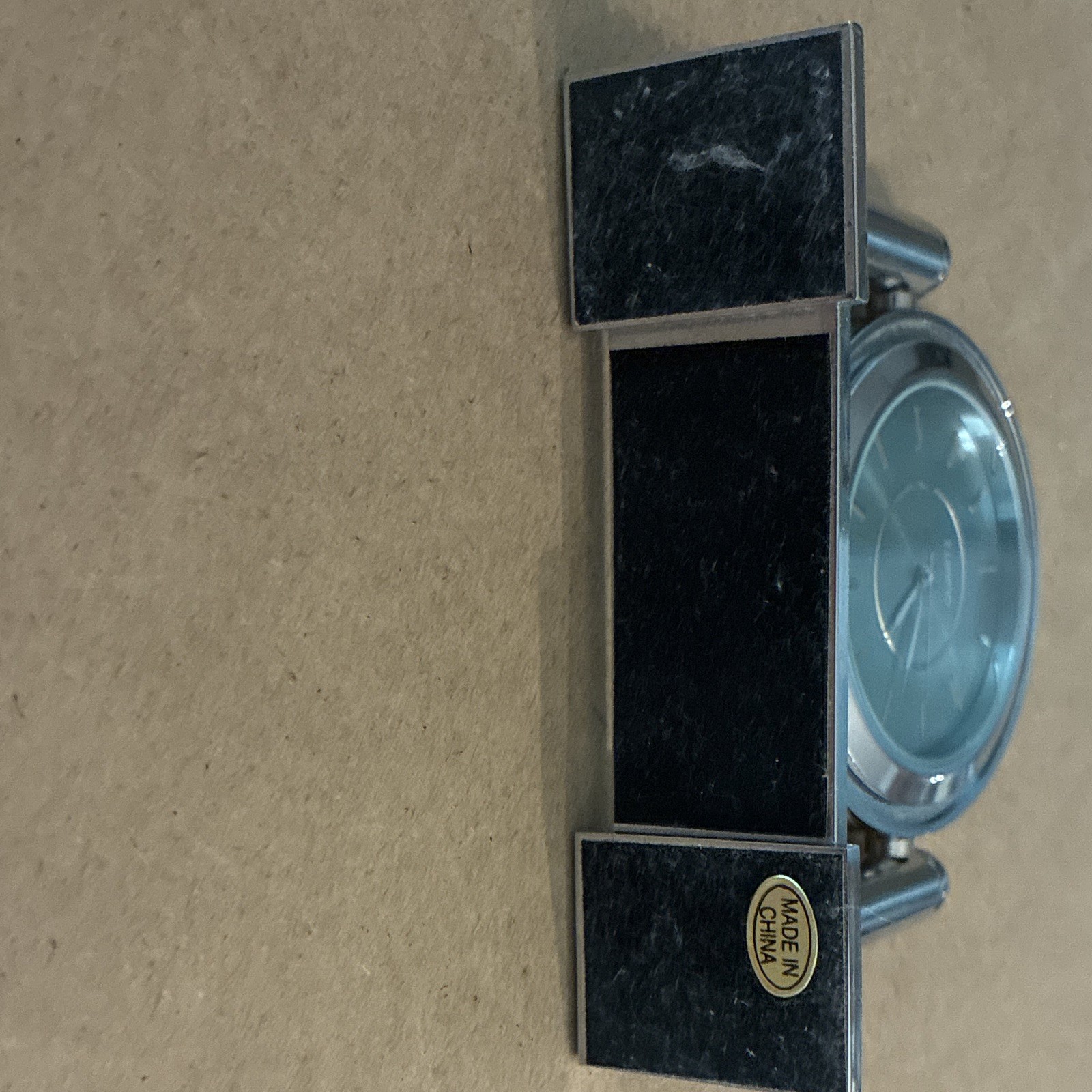 SKYWALKER RANCH Silver Round Analog Desk Clock NEEDS BATTERIES gallery