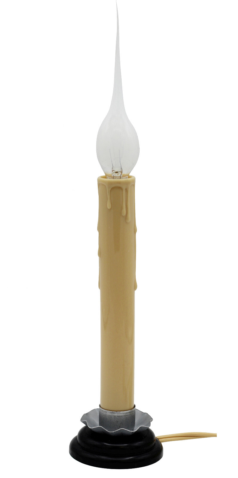 7 Inch Electric Rustic Country Candle Lamp with On/Off Switch, 5 Foot Ivory Cord gallery