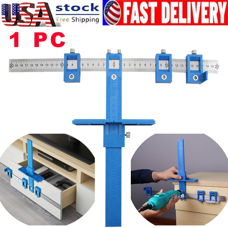 Woodworking Handle Positioner Drilling Locator Cabinet Door Hole Opener Ruler gallery