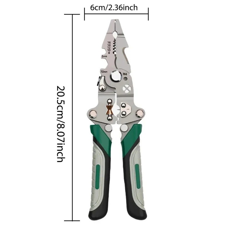Foldable Multifunctional Wire Stripper, Crimper Cable Cutter Pliers gallery