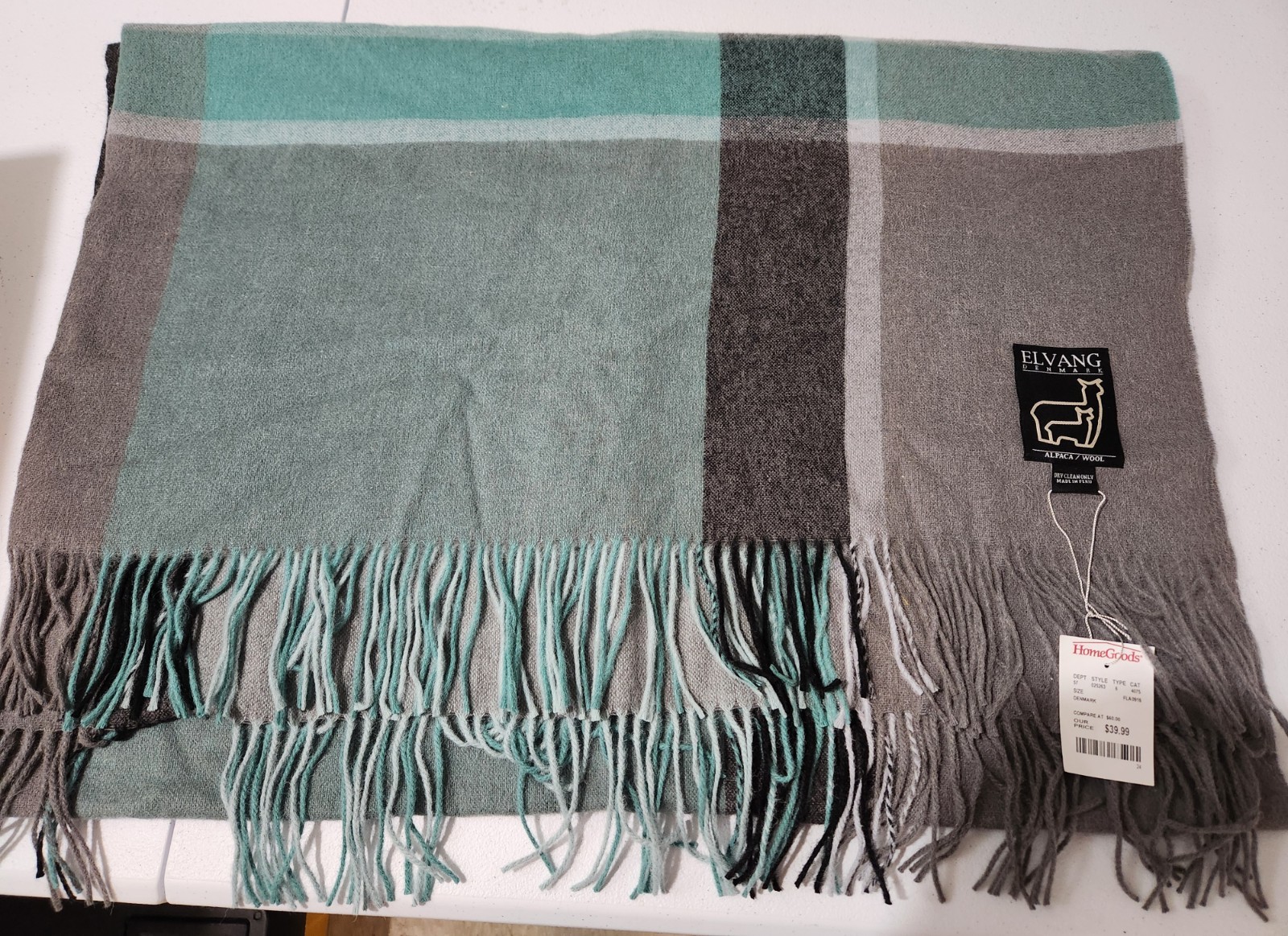 Elvang Denmark Alpaca Wool Throw Blanket Made in Peru NWOT gallery