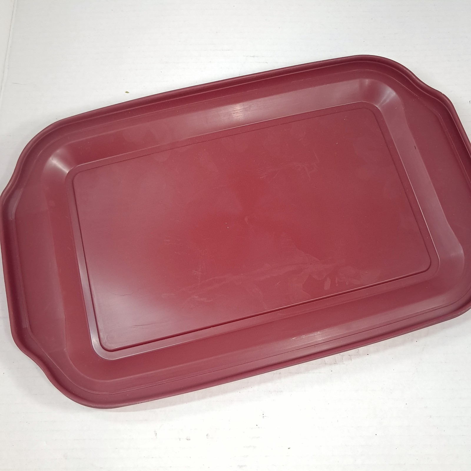Pyrex 233-PC Burgundy Plastic Baking Dish Lid Cover pyrexware dark red maroon gallery