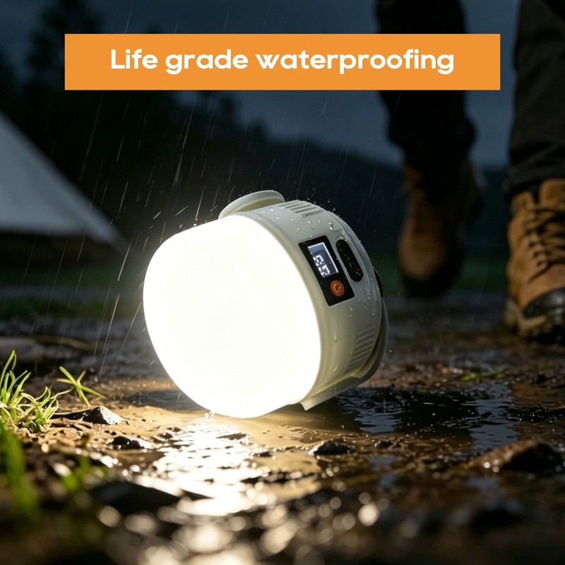 Solar Powered Camping Lantern USB Rechargeable - Digital Battery Level Indicator gallery