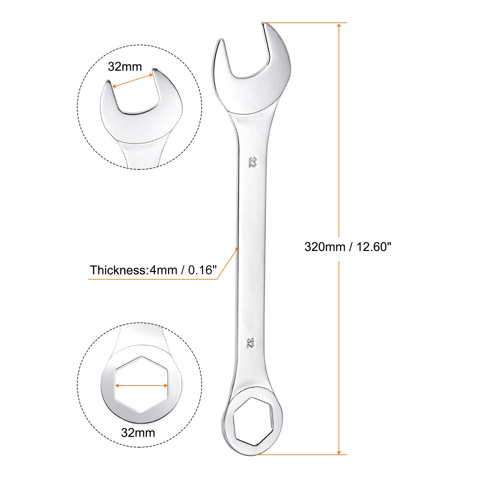 32mm Thin 6 Point Combination Wrench High Carbon Steel gallery