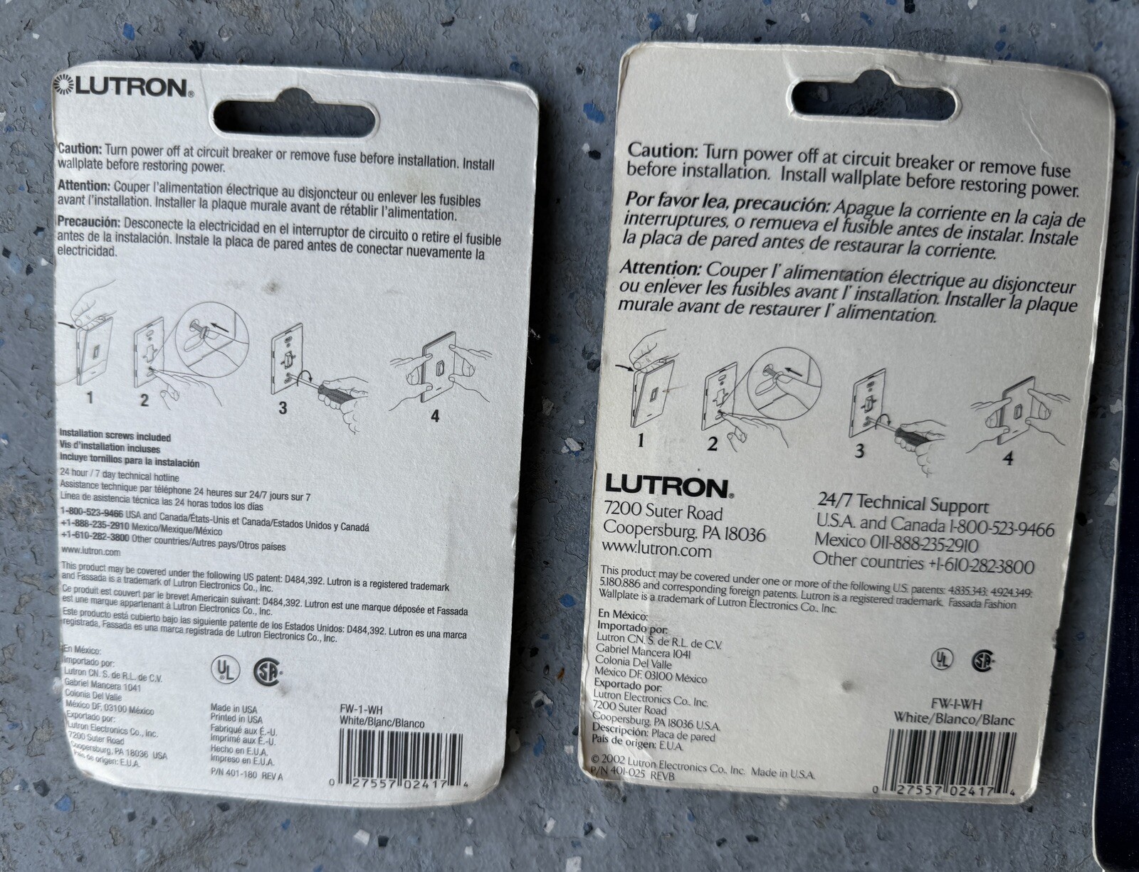 LUTRON Fassada No Visible Screws Toggle Light Switch Wall Plate White - 6 Pieces gallery