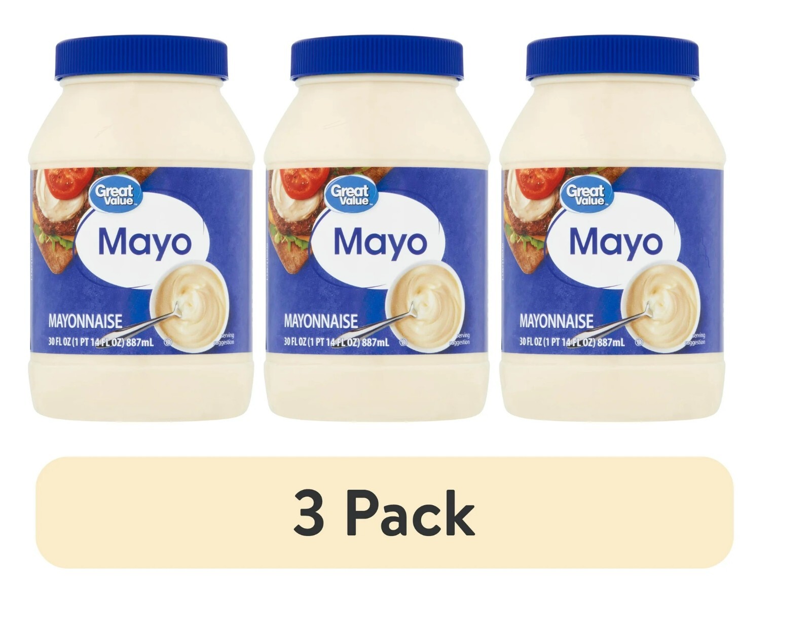 (3 pack) Great Value Mayonnaise, 30 fl oz gallery