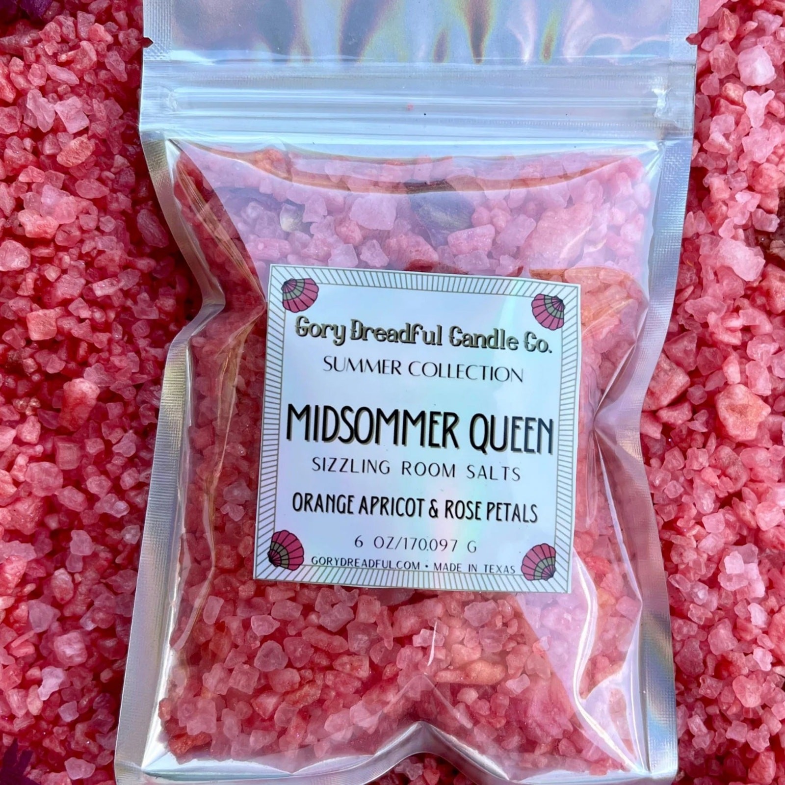Midsommer Queen Sizzling Room Salt Crystal Potpourri: Orange Apricot Rose Petal gallery
