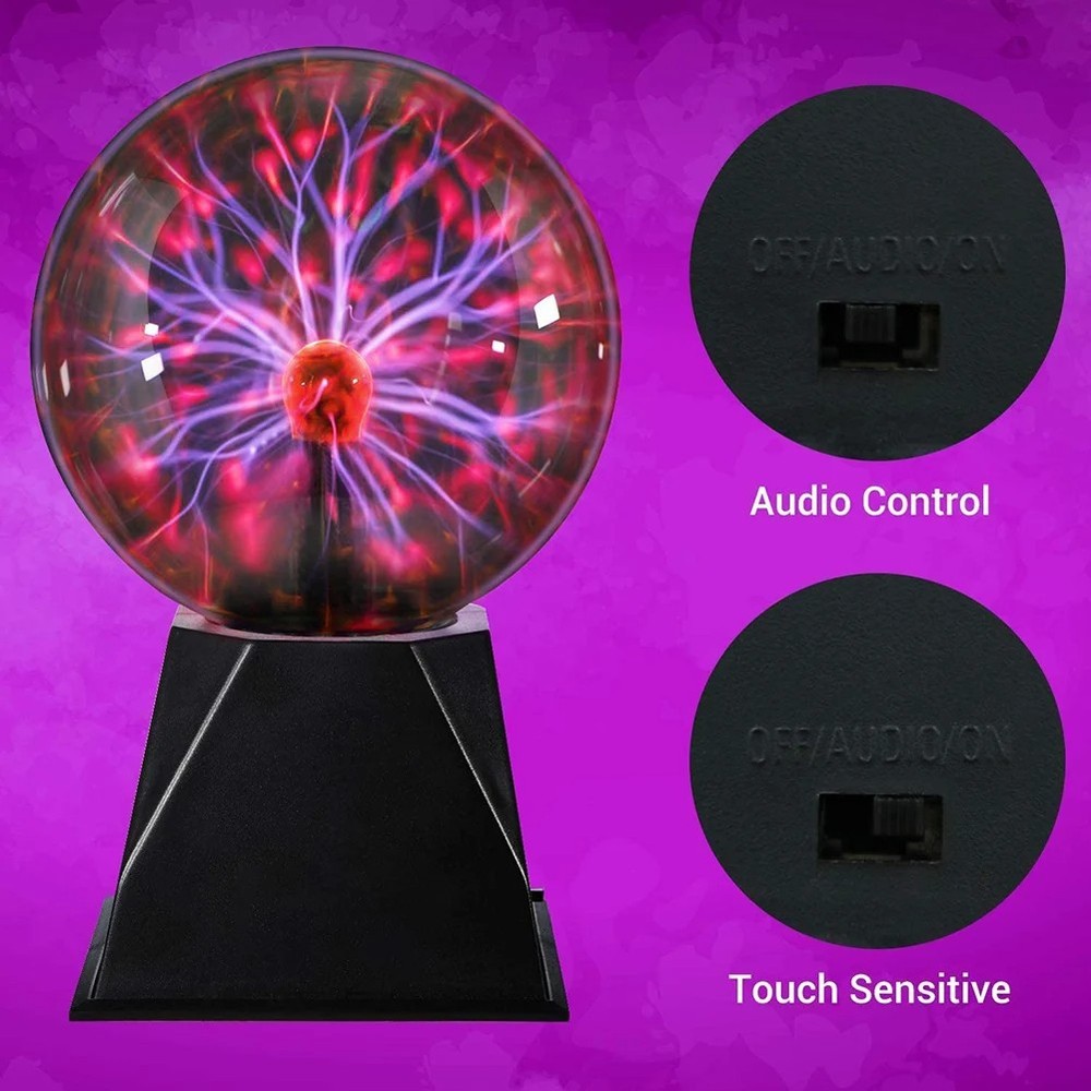 Plasma Globe Touch & Sound Sensitive Ball Lamp Electric Lightning Novelty Light
