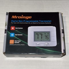 Mroinge No 701 Digital Non-Programmable Thermostat System Switch Heat Cool Off
