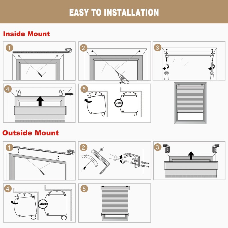CUSTOM Made Cordless Window Shade Blind Dual Zebra Roller Blinds Day and Night gallery