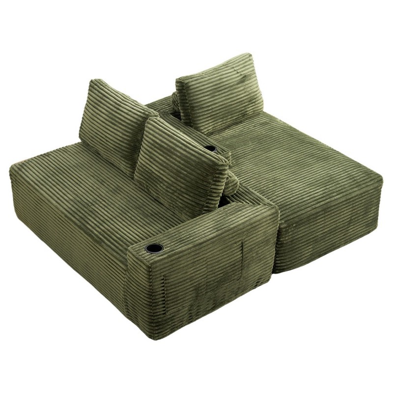 Sectional Sofa Couch with Left Chaise,4 Seater Modular Boneless Sofa,Cup Holder gallery