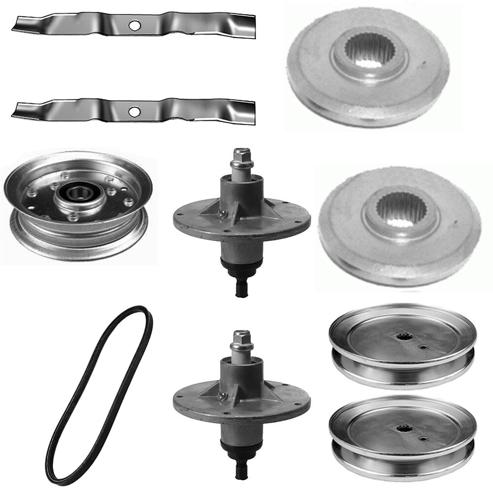 Fits Murray 42" Deck Rebuild Kit Includes Spindle Blades Belt Pulleys Adapters