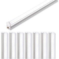 Linkable T5 LED Ceiling Light, 8 Pack, 4FT, 2200lm Bright White for Indoor Use