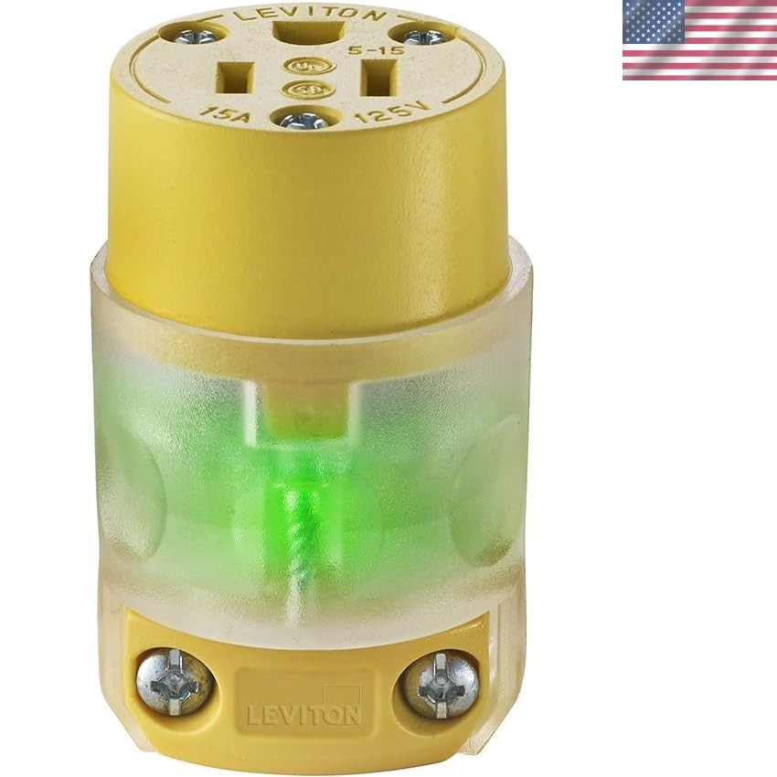 Reliable 515CV-LIT Grounding Lighted Plug End - 15A for Appliances & Tools gallery