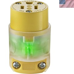 Reliable 515CV-LIT Grounding Lighted Plug End – 15A for Appliances & Tools