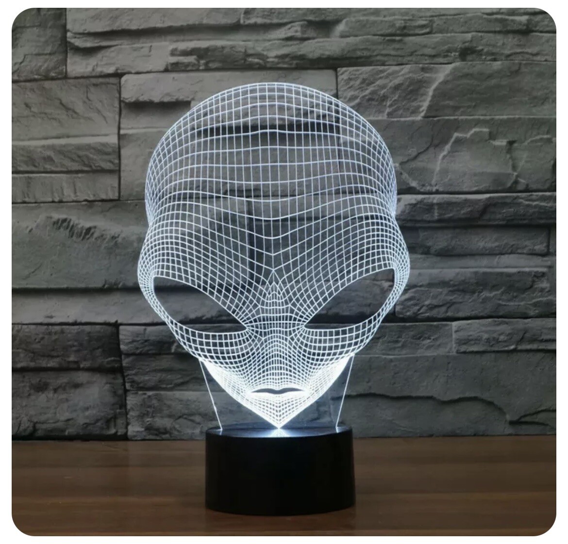 3D Alien Acrylic LED Night Light 7 Colors Change Touch Lamp Kid men women gifts gallery