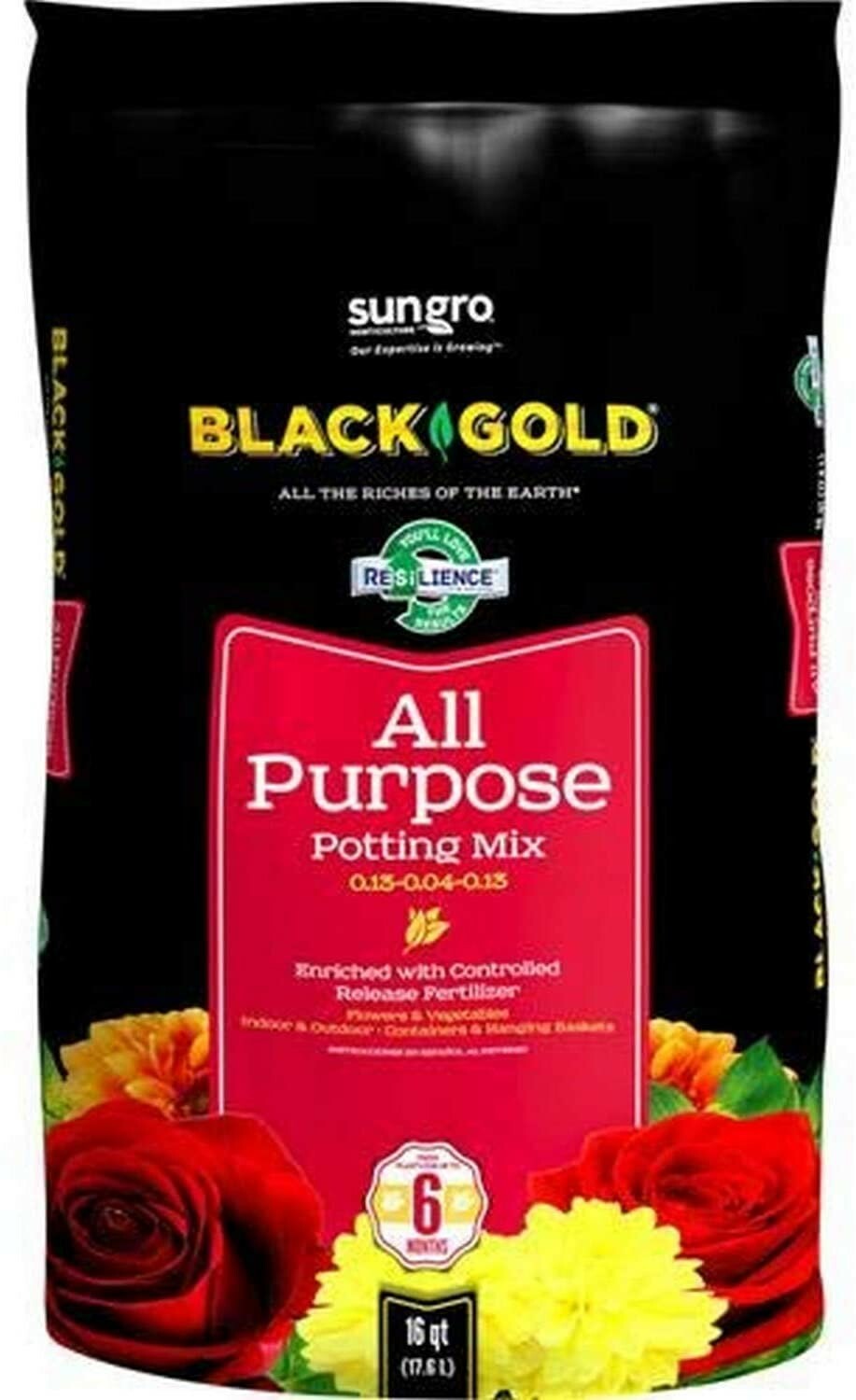 Black Gold 1310102 16-Quart All Purpose Potting Soil w/ Control Released Fertlzr gallery