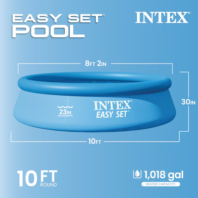 SHIPS FREE | Intex 10 Ft Easy Set Round Inflatable Above Ground Swimming Pool gallery