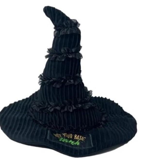 NWT Wicked "Not Your Basic Witch" Black Witches Hat Plush Pillow Elphaba gallery