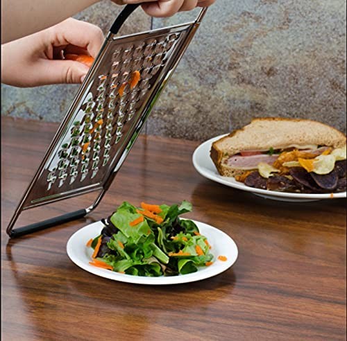 Extra Coarse Stainless Steel Handheld Grater - Non-Slip for Veggies, Cheese, Egg gallery