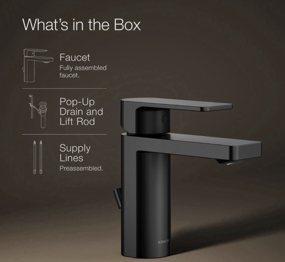 Kohler Parallel 23472-4-BL WaterSense Matte Black Single-Hole High Arc Faucet gallery