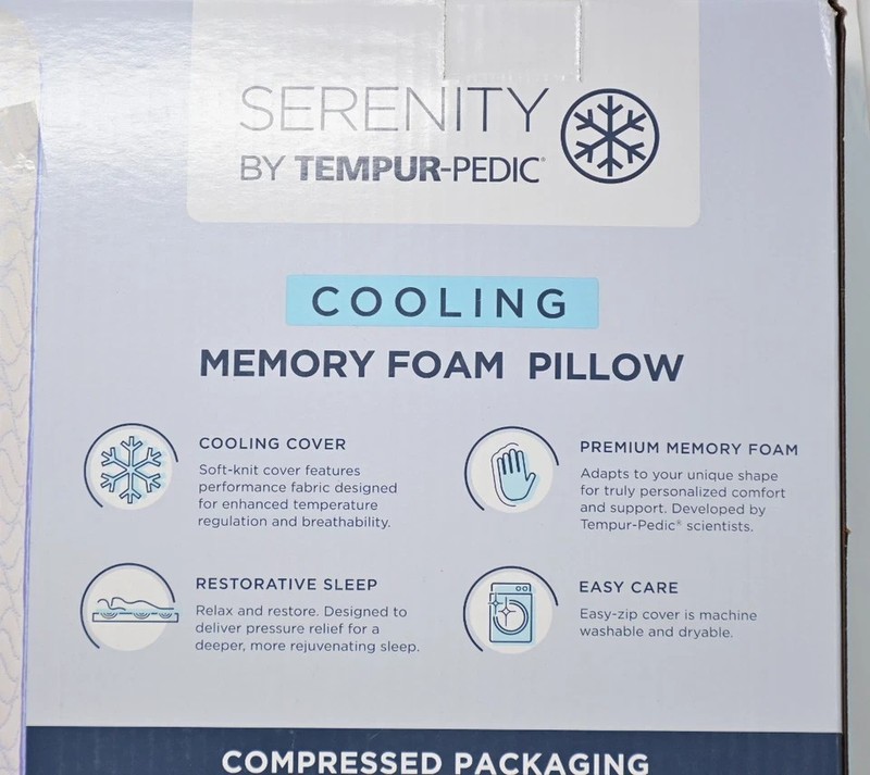 Serenity by Tempur-Pedic Cooling Memory Foam Pillow - Standard gallery