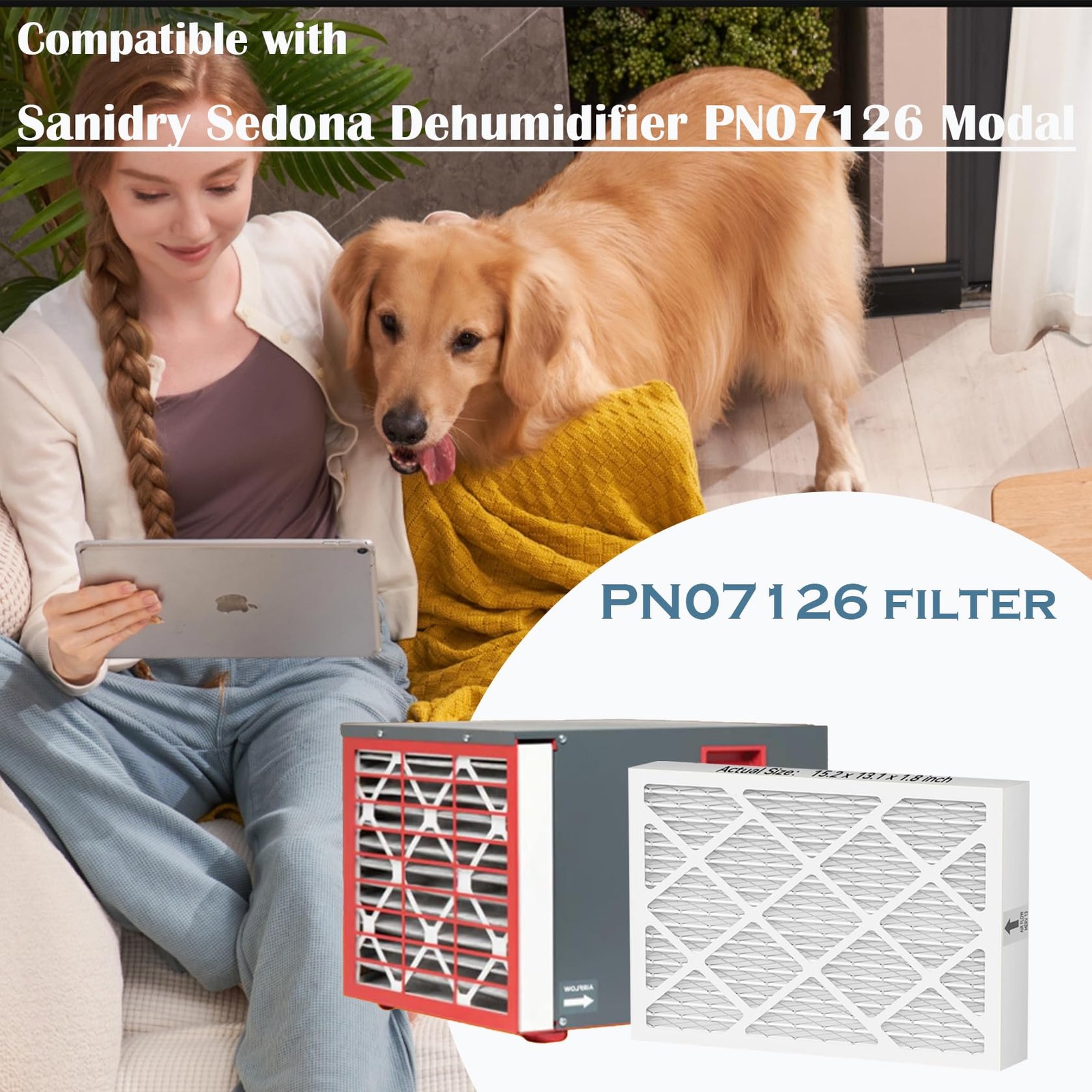 MERV-13 Dehumidifier Filter 4-Pack for Sanidry Sedona - 6 Months Supply gallery