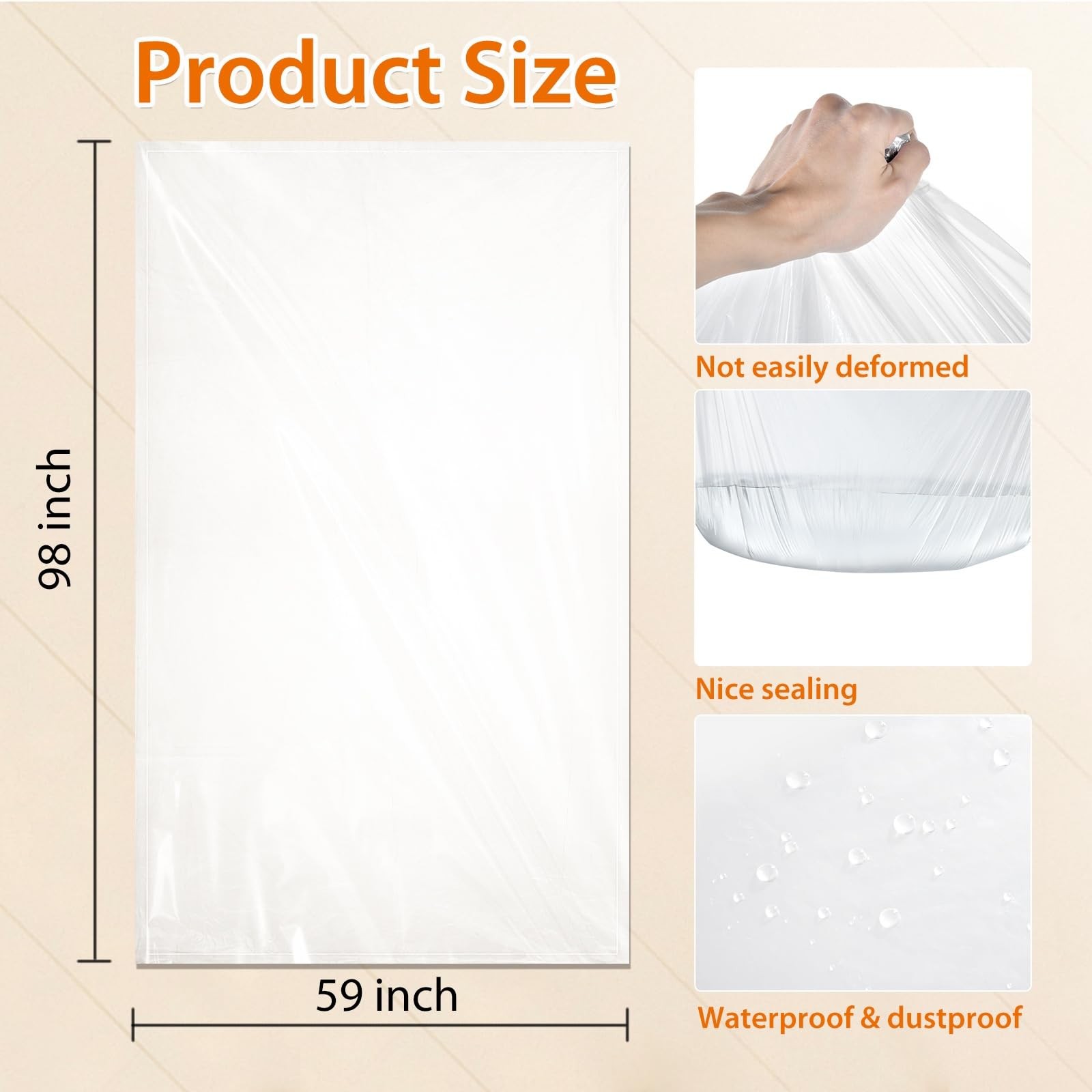 6 Pack 98 x 59 Inches Large Balloon Storage Bags for Transport, Reusable Extr... gallery