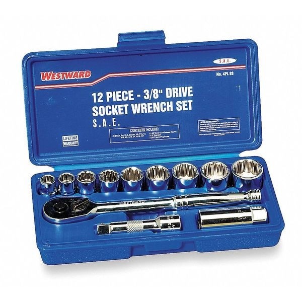 Westward 4Pm18 89 Pc Socket Wrench Set, 1/4 In, 3/8 In, 1/2 In Drive Sizes gallery