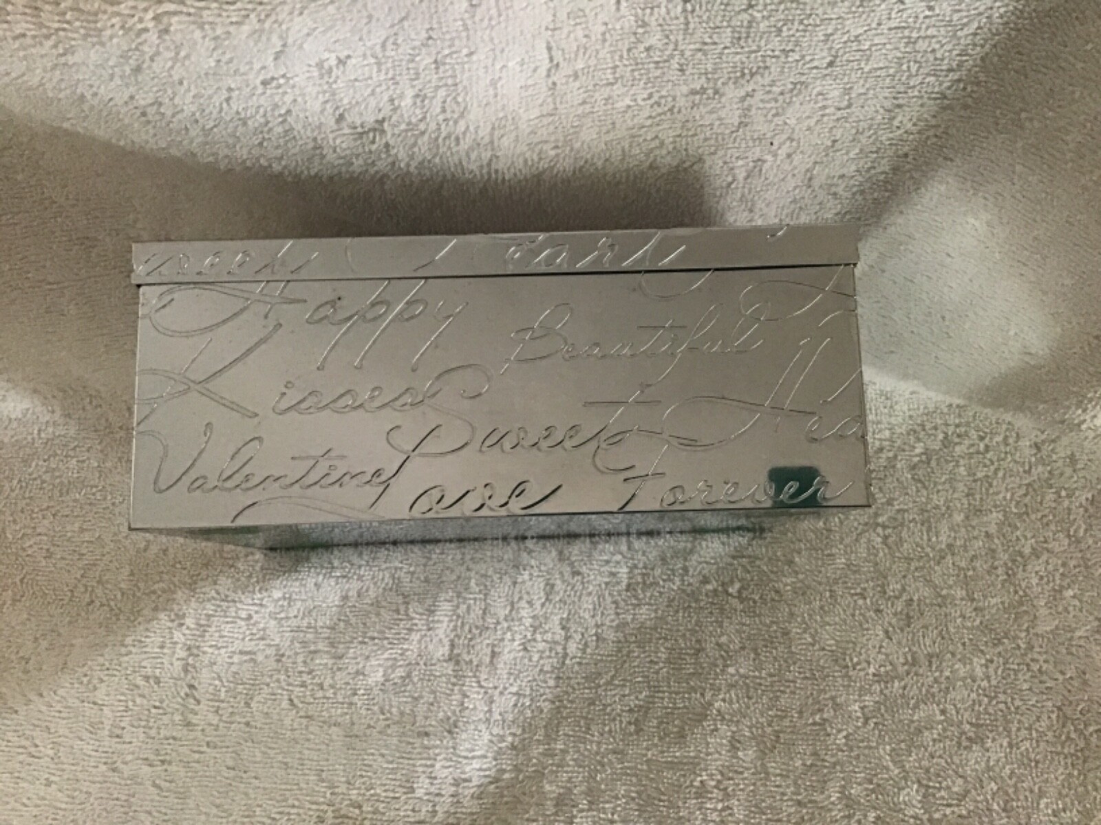 Etched Metal-Love Endearments Box Good Condition 51/2inLx31/8inWx2inD gallery