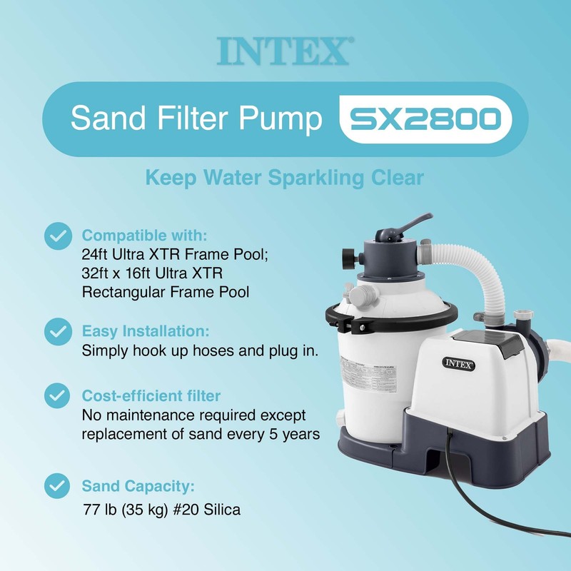 Intex Above Ground Pool Sand Filter Pump Bundled w/ Wall Mount Automatic Skimmer gallery