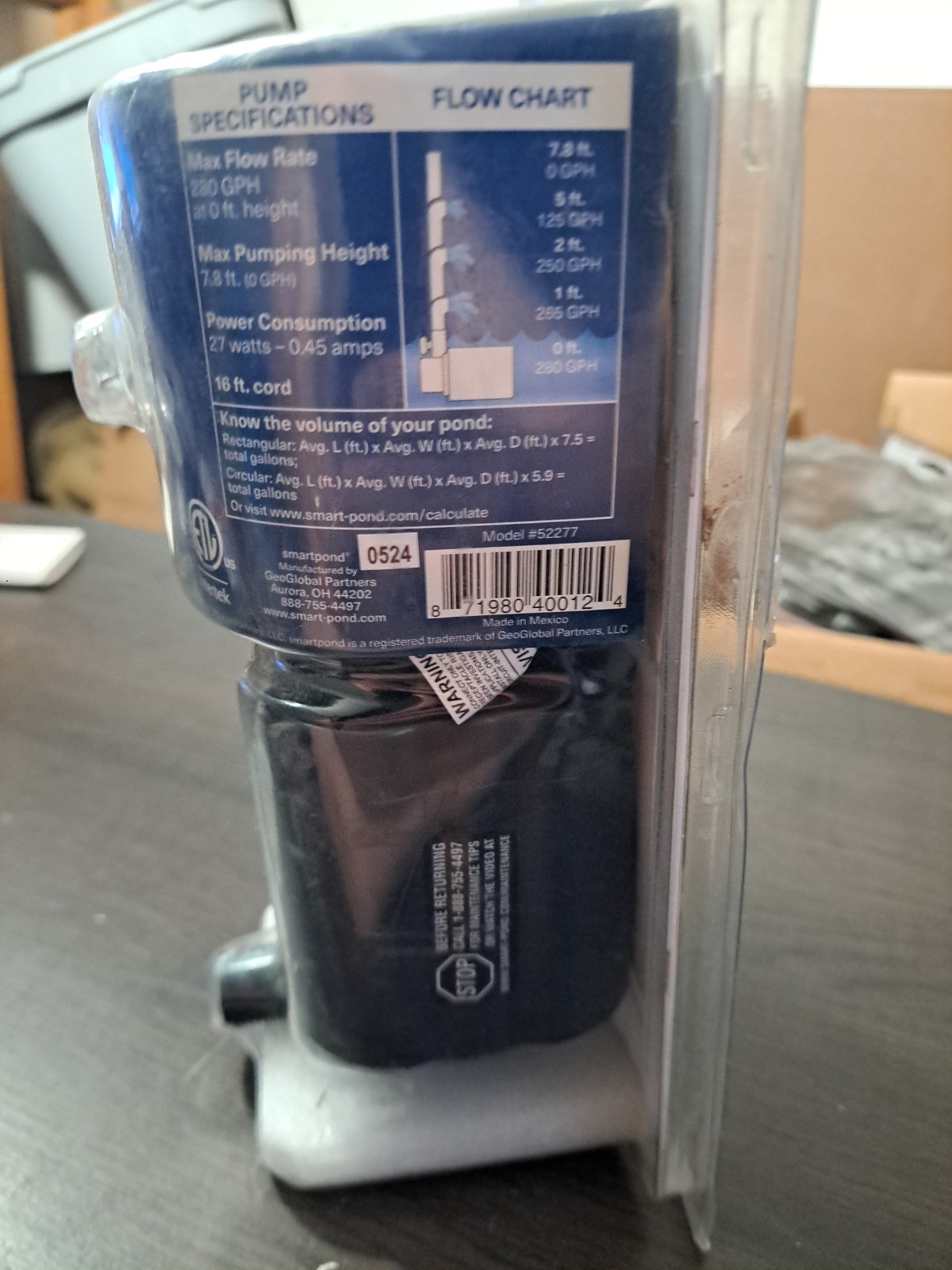 Smartpond 210-GPH Submersible Pond Pump Model# DP210 - Free Shipping gallery