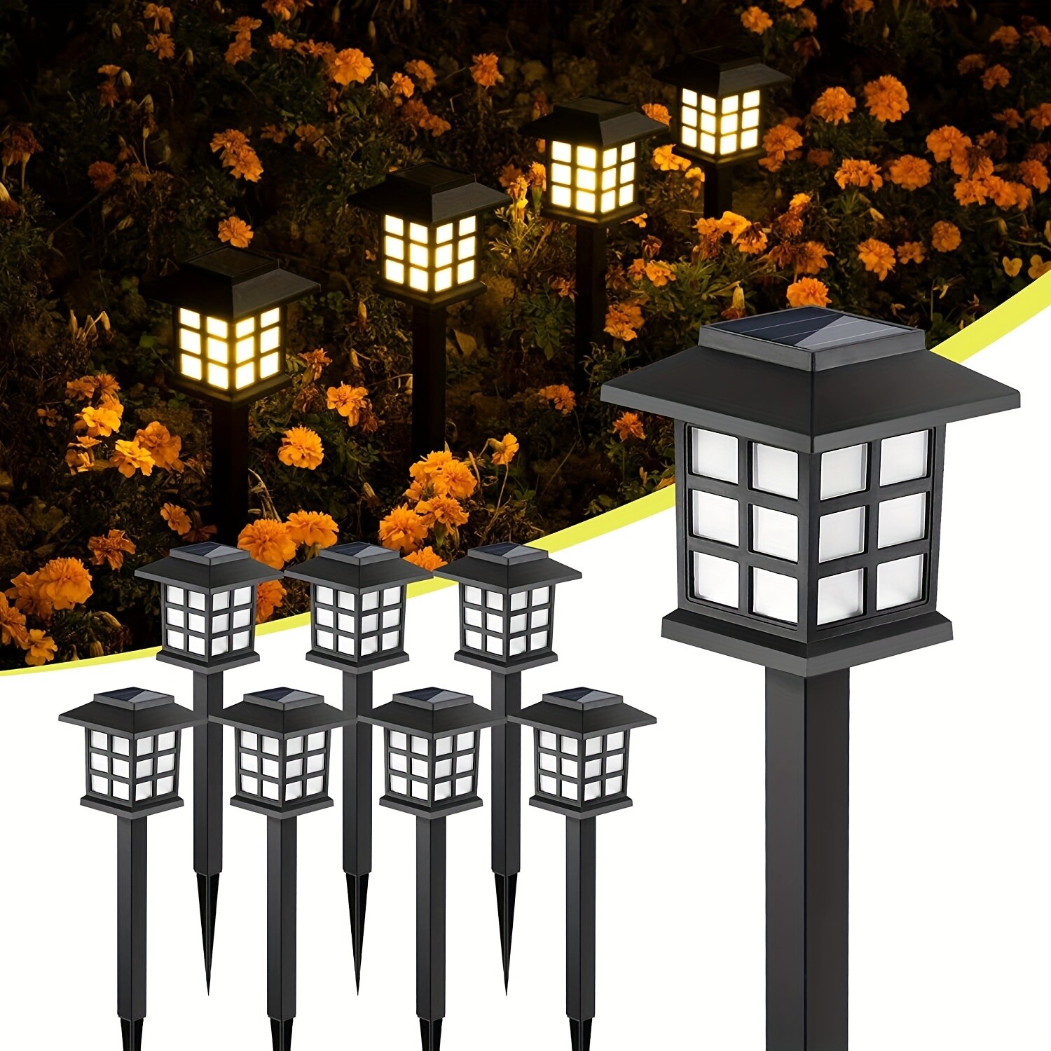 Solar Garden Lights Outdoor Waterproof Landscape LED Lights Pathway Yard gallery