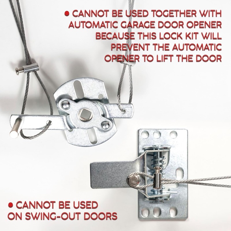 Garage Door Lock Kit, Complete Set with Spring Latch and Keyed Handle, Home I... gallery