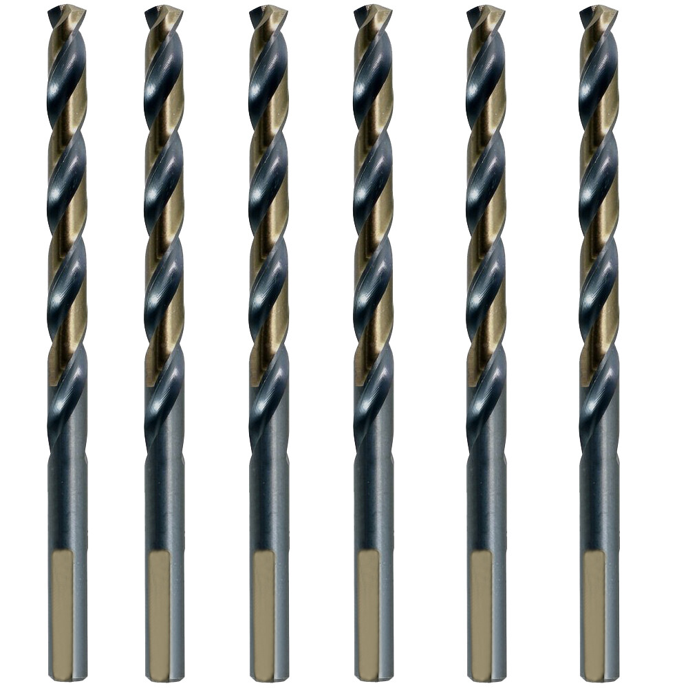 6PCS 3/8" HSS M2 Drill Bits Set Jobber Length Twist 3-Flats Metal Drill Bits gallery
