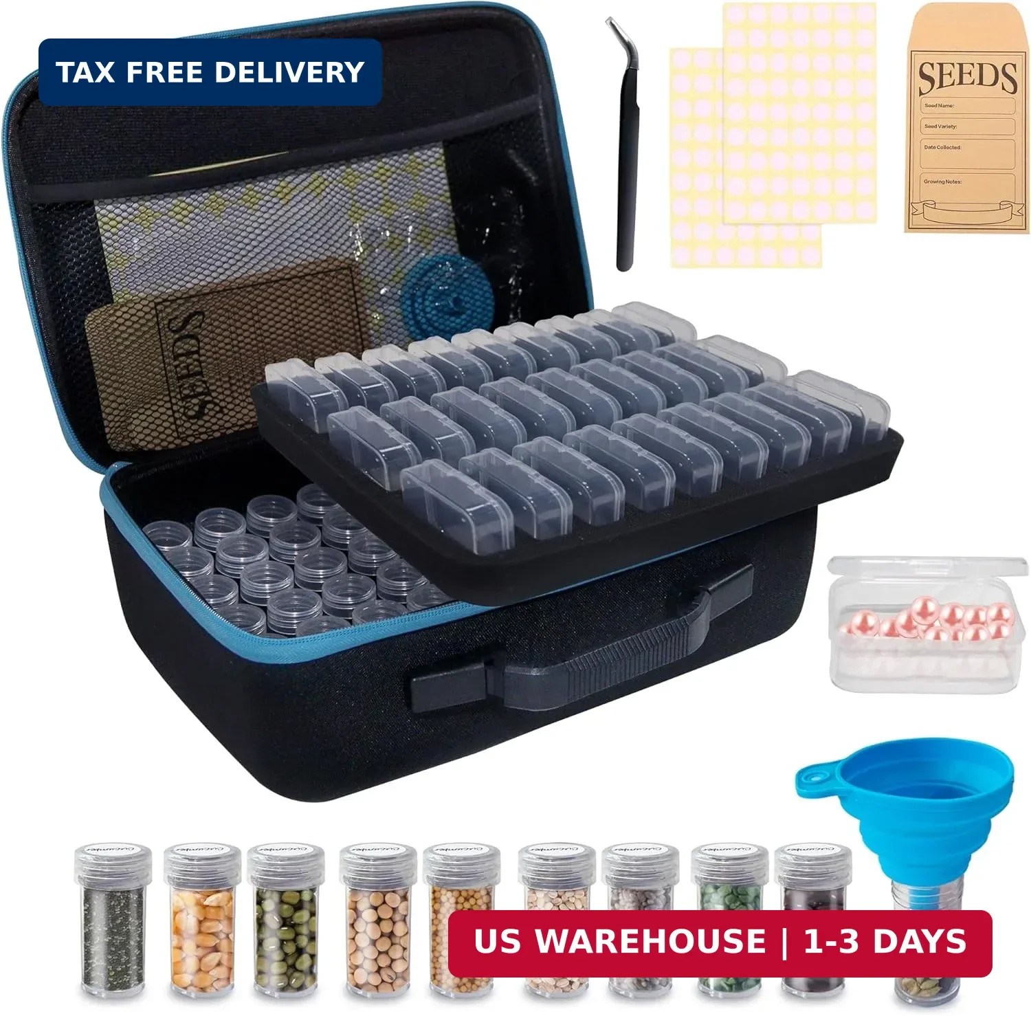 87 Slots Seed Storage Organizer Box with 20 Envelopes, Large Capacity Seed Stora gallery