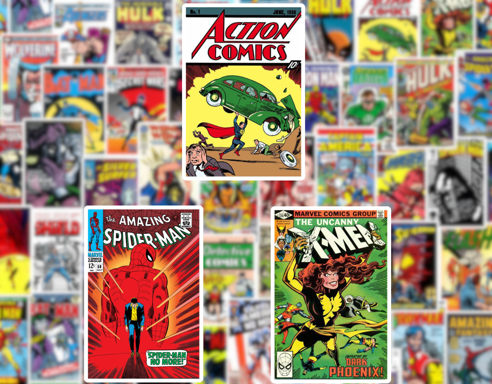 25/50 Comic Book Cover Sticker Pack - Waterproof Vinyl - Batman Spiderman gallery